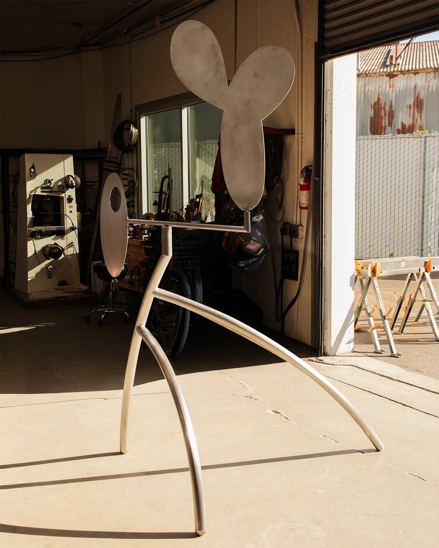  Stainless steel kinetic sculpture for artist Brad Howe 