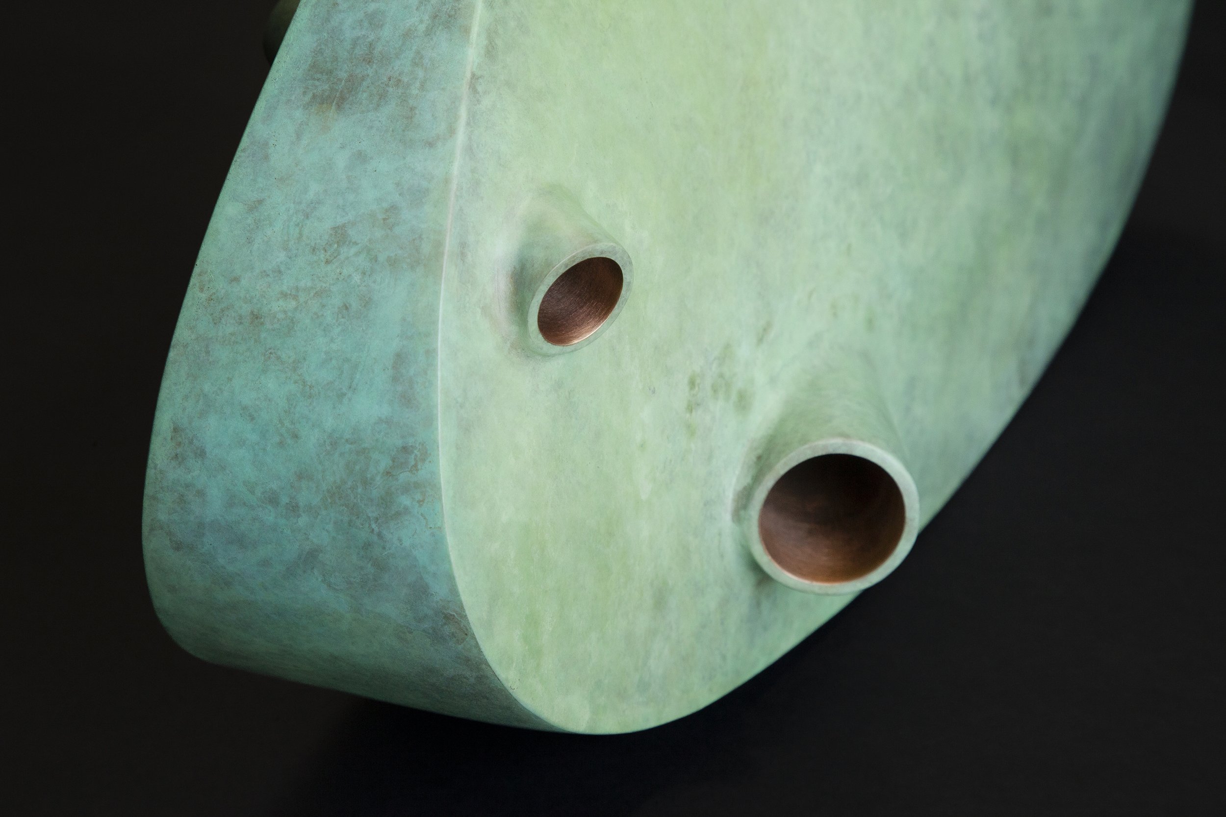  Bronze maquette sculpture with verdigris patina for artist Brad Howe 