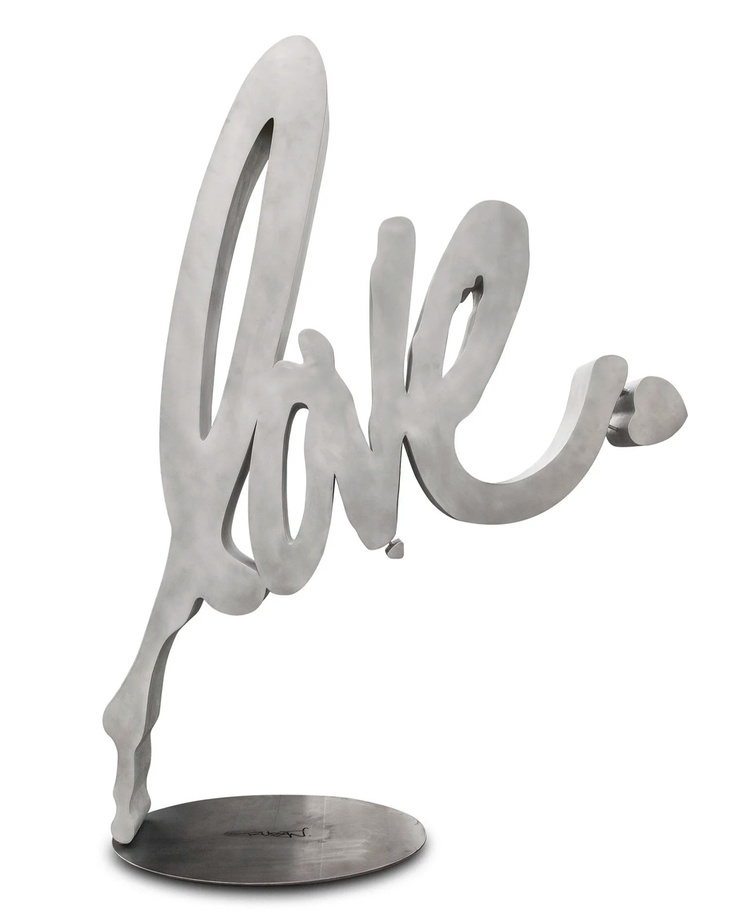  Stainless steel ‘love‘ sculpture for artist Ruben Rojas 