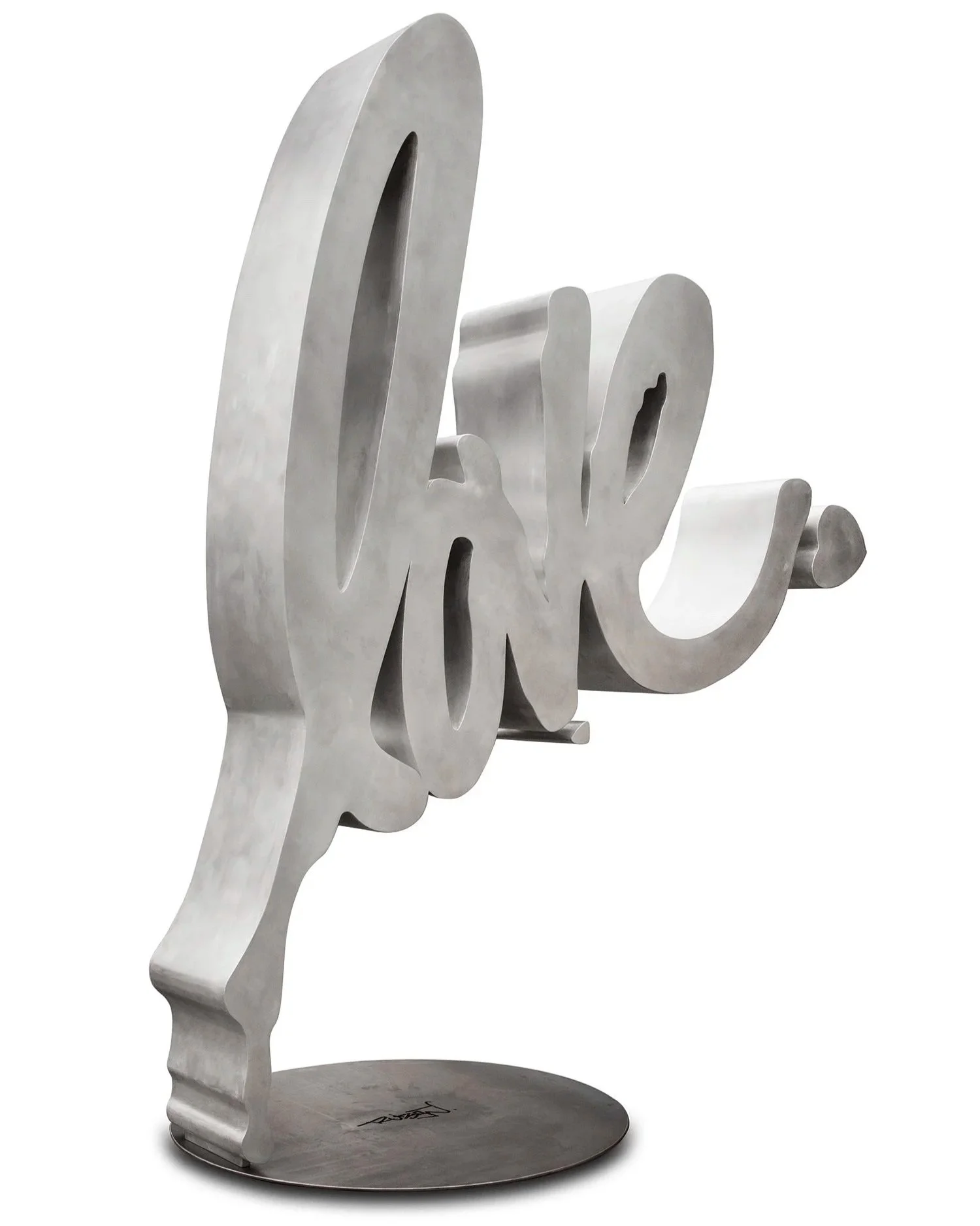  Stainless steel ‘love‘ sculpture for artist Ruben Rojas 