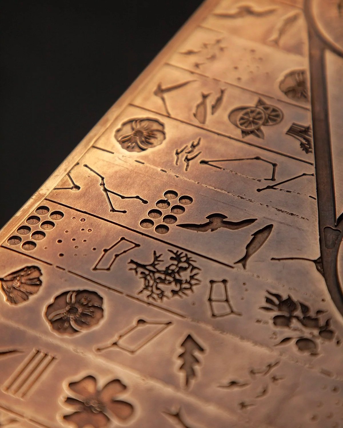  Cast bronze threshold designed by artist Brad Howe 