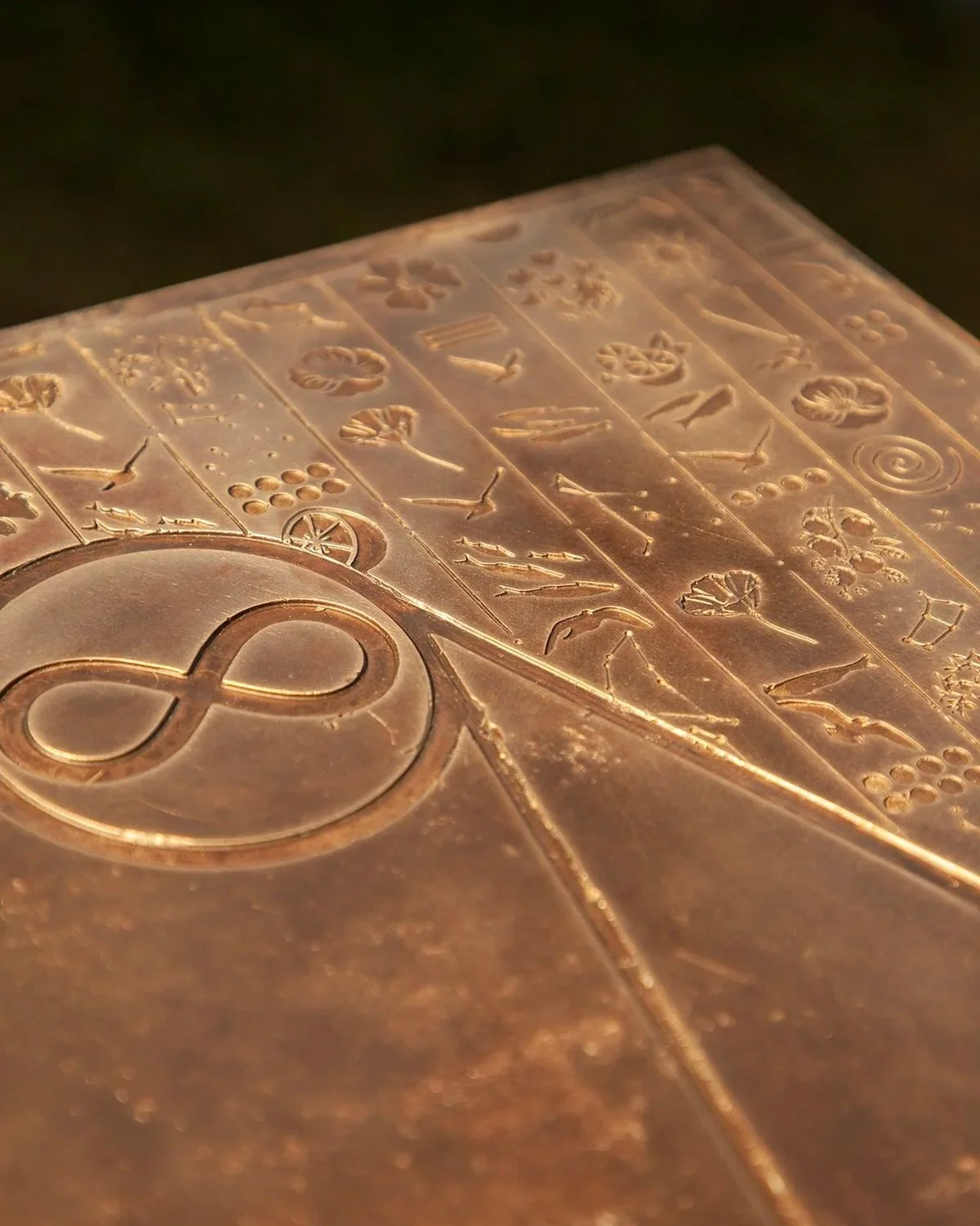  Cast bronze threshold designed by artist Brad Howe 