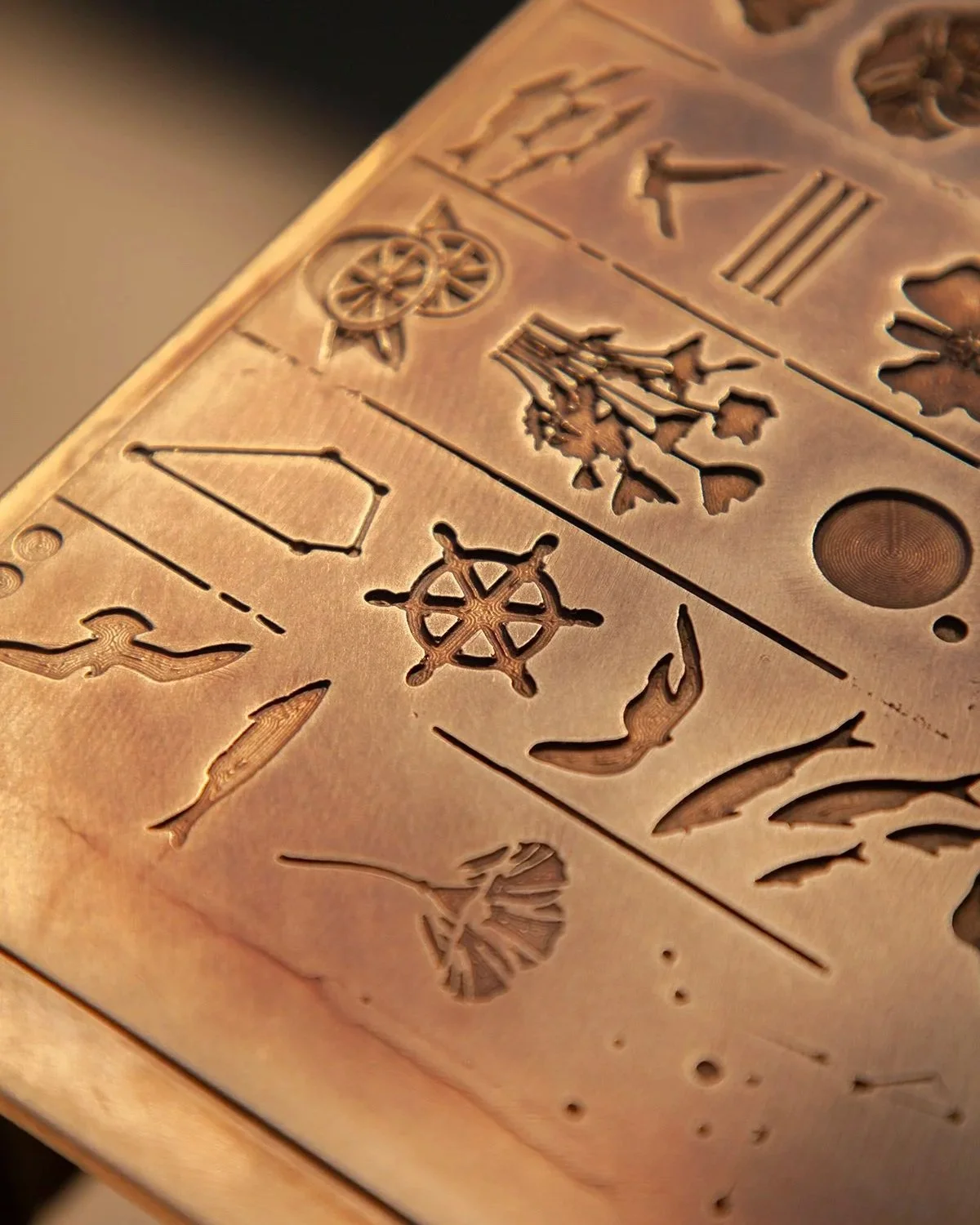  Cast bronze threshold designed by artist Brad Howe 