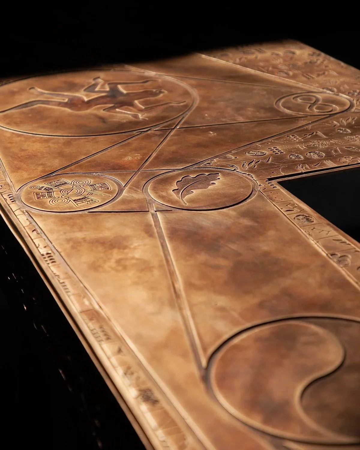  Cast bronze threshold designed by artist Brad Howe 