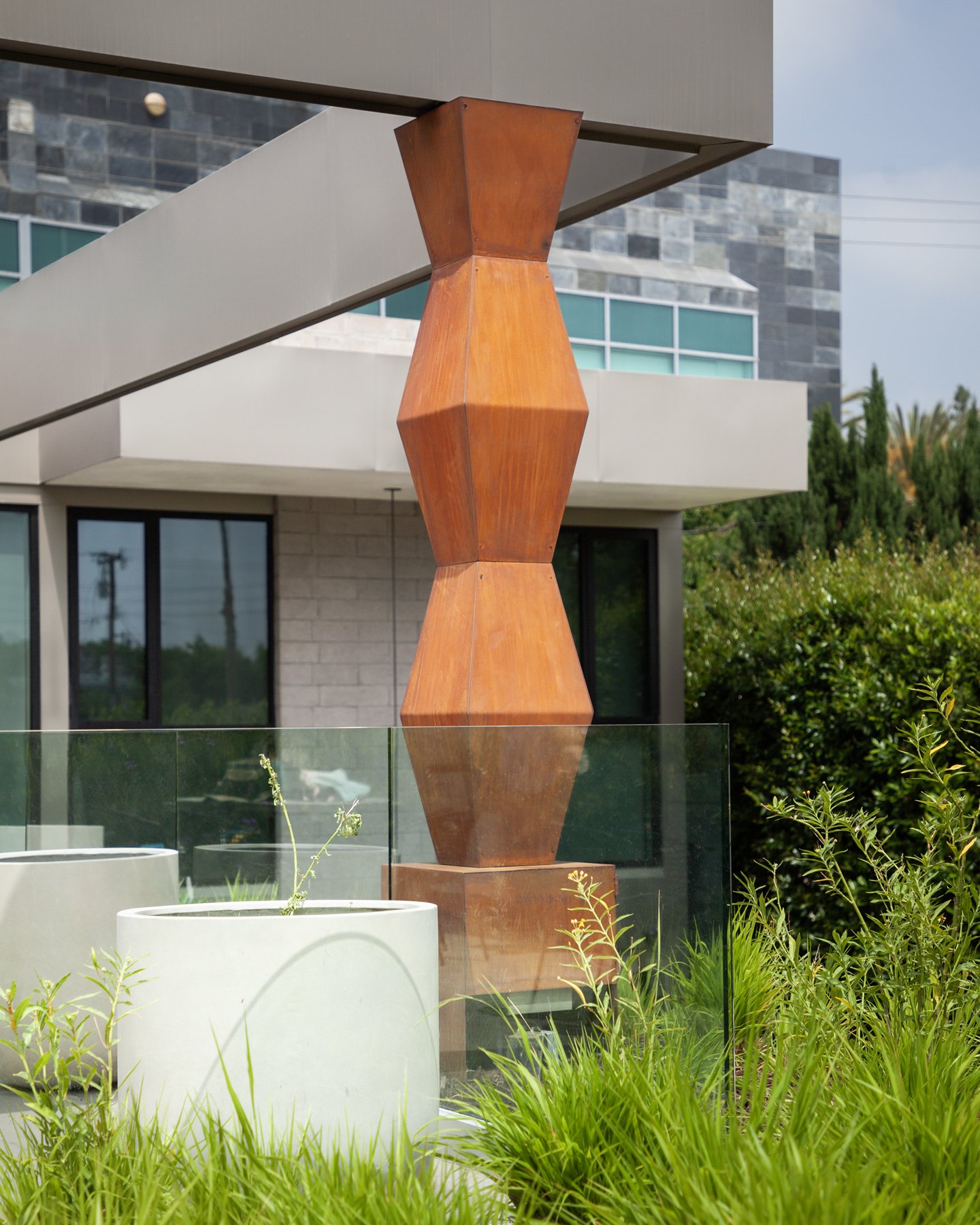  Corten sculpture for interior designer Antonio Da Motta Design 