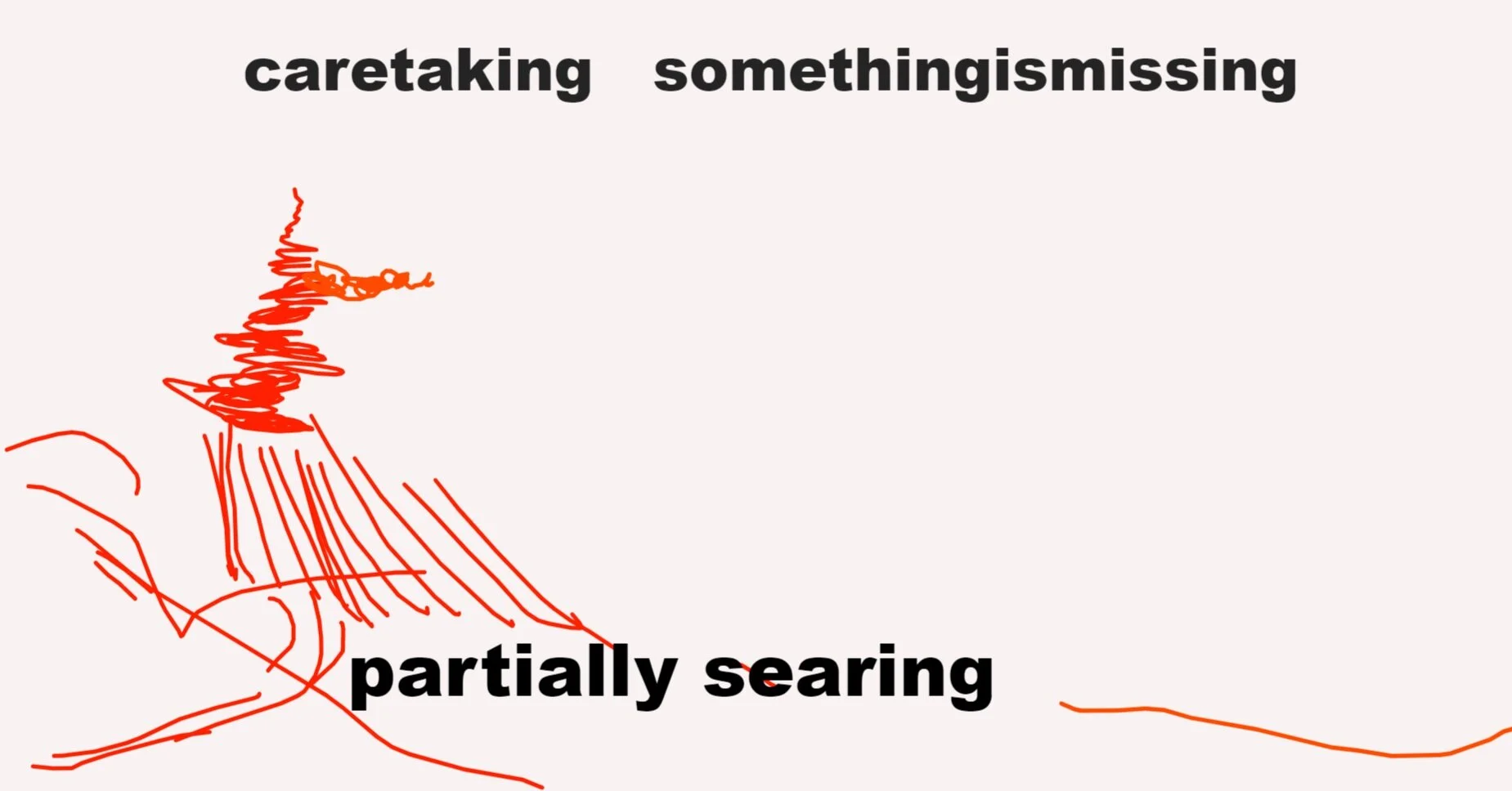 Screenshot of website 2020: caretaking.cargo.site