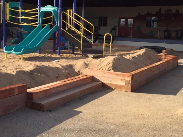 Completed retaining wall