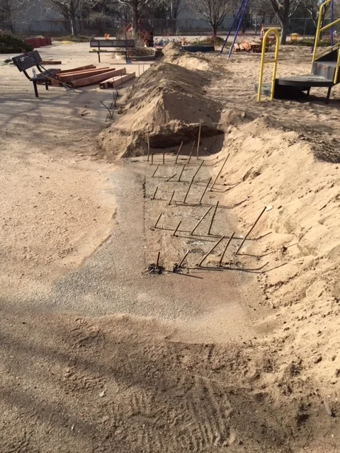 Retaining wall progress