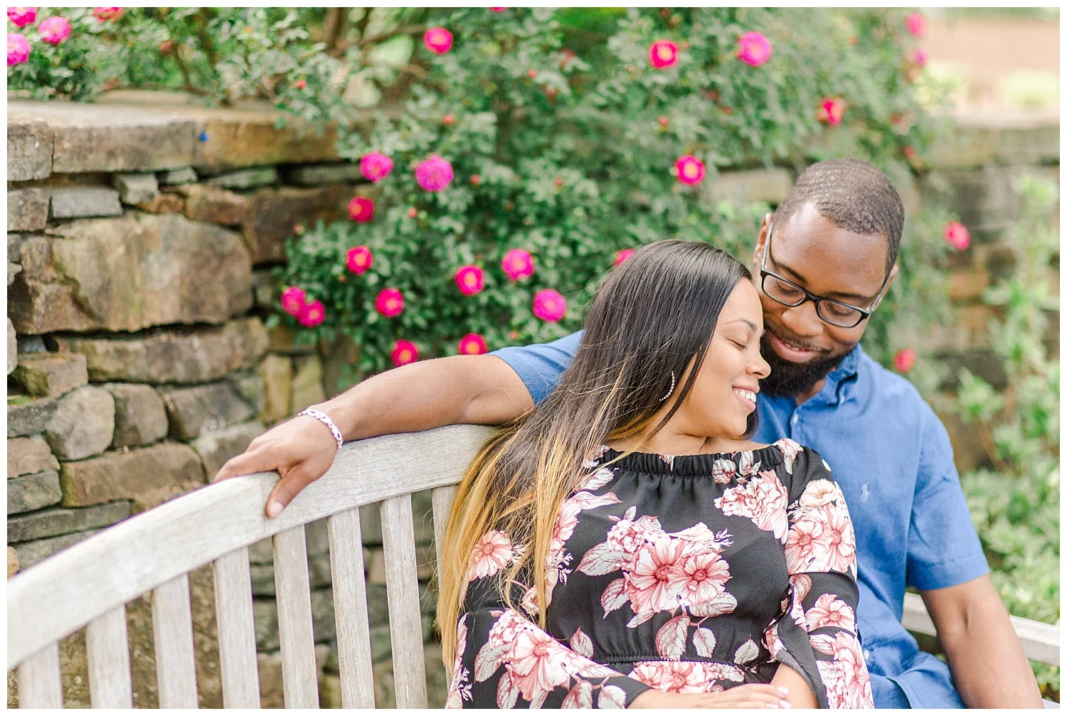 Lewis Ginter Botanical Gardens Engagement Session, Candice + CJ