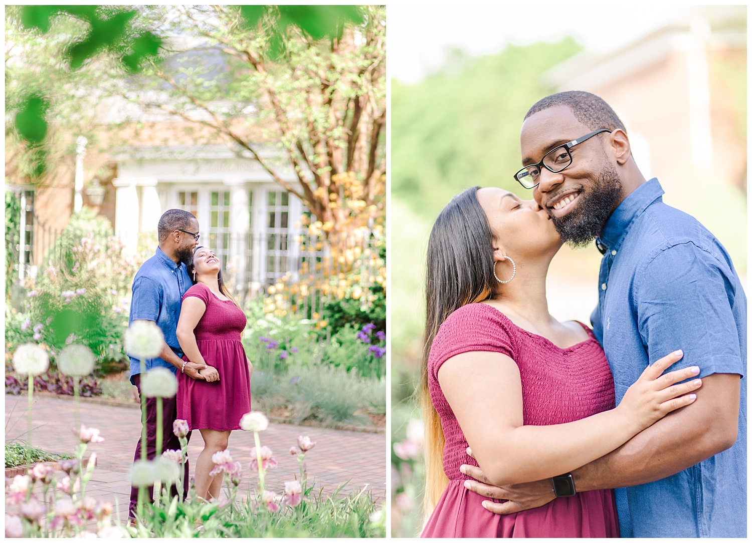 Lewis Ginter Botanical Gardens Engagement Session, Candice + CJ