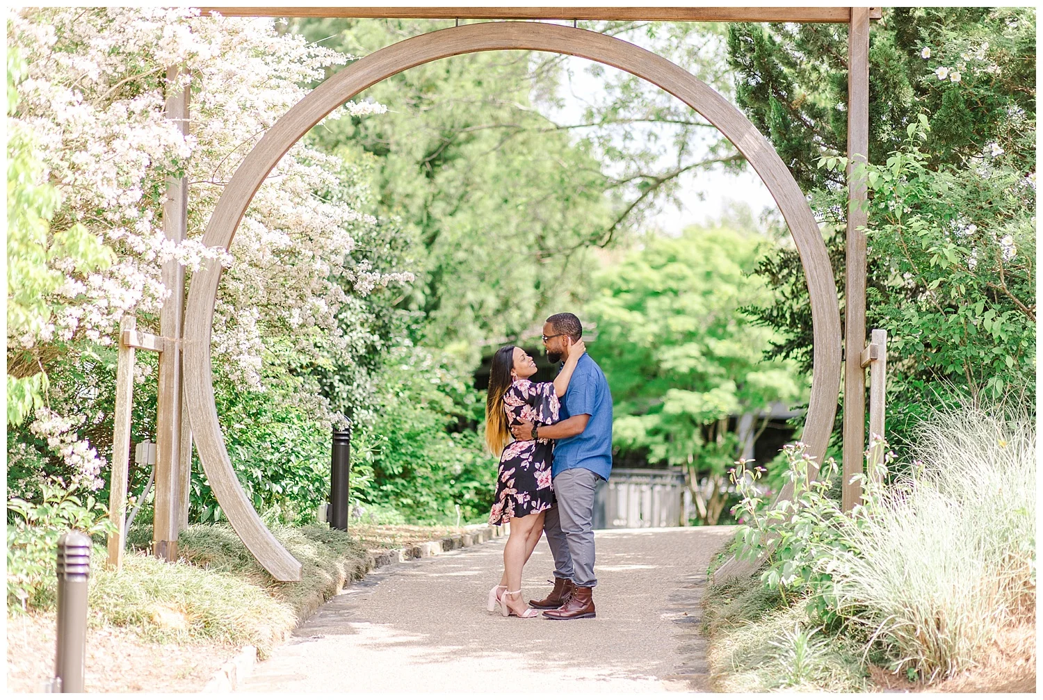 Lewis Ginter Botanical Gardens Engagement Photos - Candice + CJ