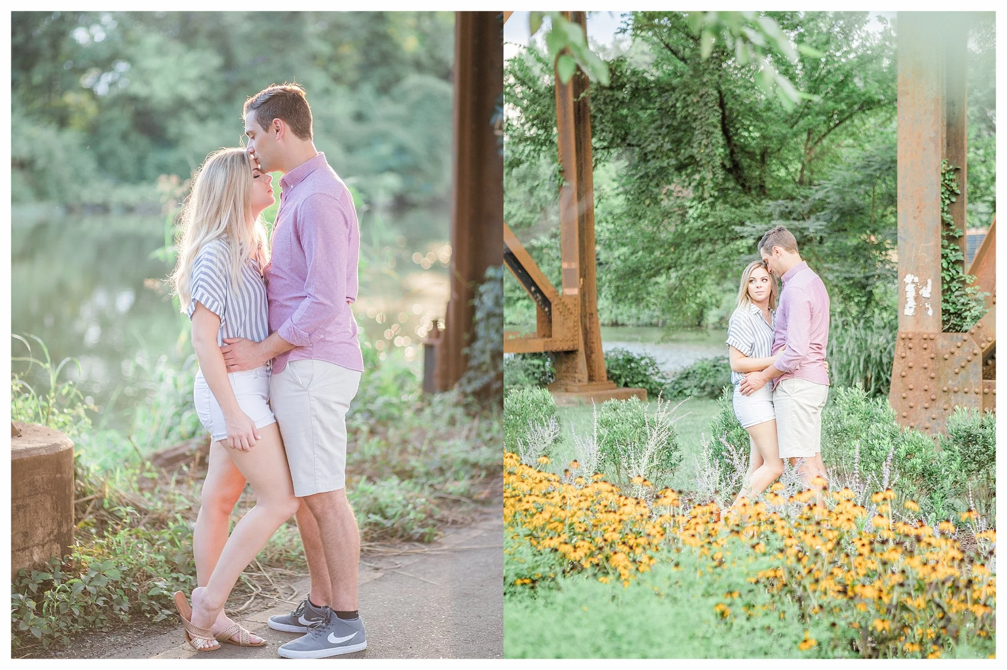 Richmond Engagement Photos - Shockoe Bottom Low Line Park - Katie + Reid