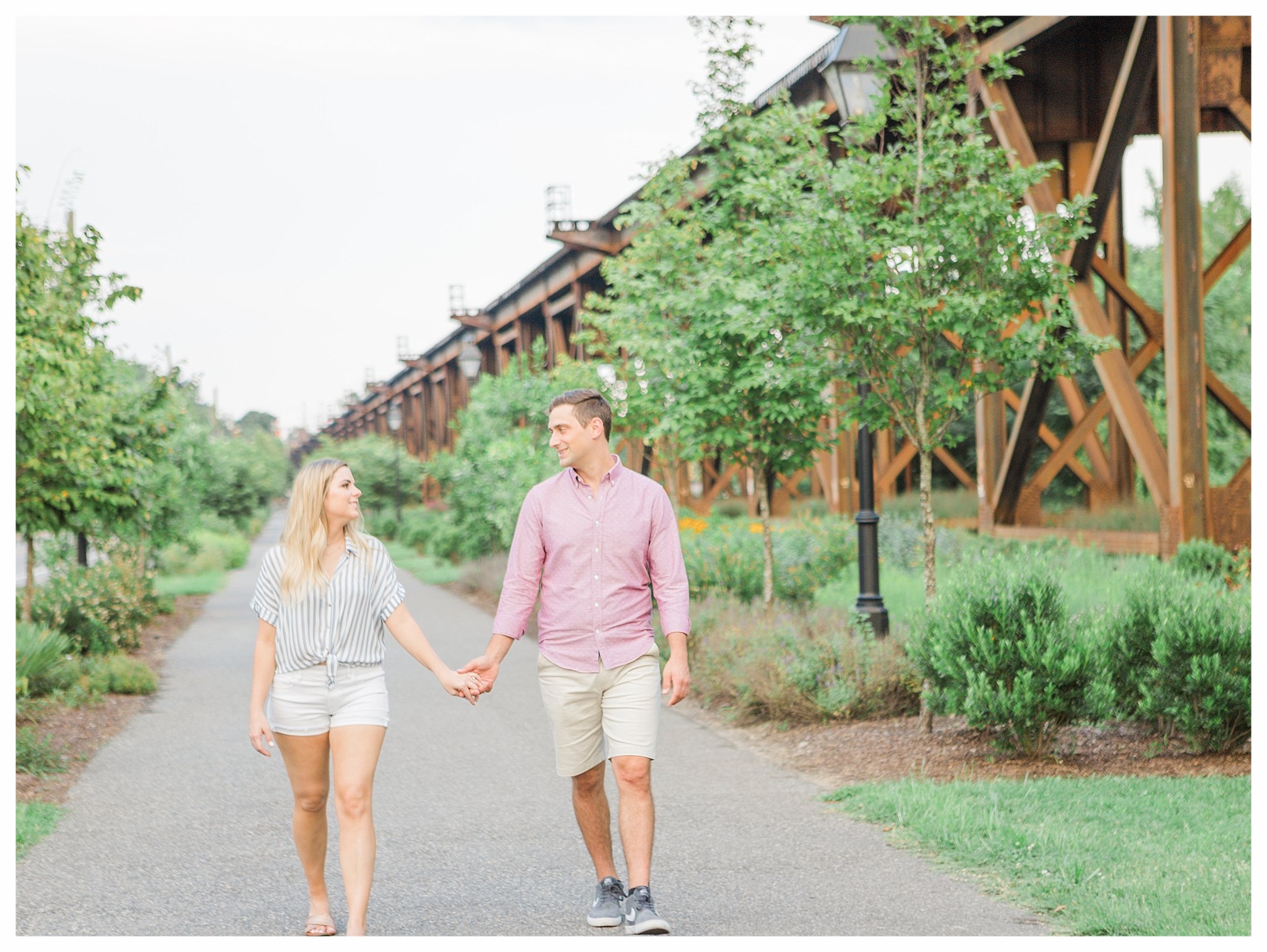 Richmond Engagement Photos - Shockoe Bottom Low Line Park - Katie + Reid