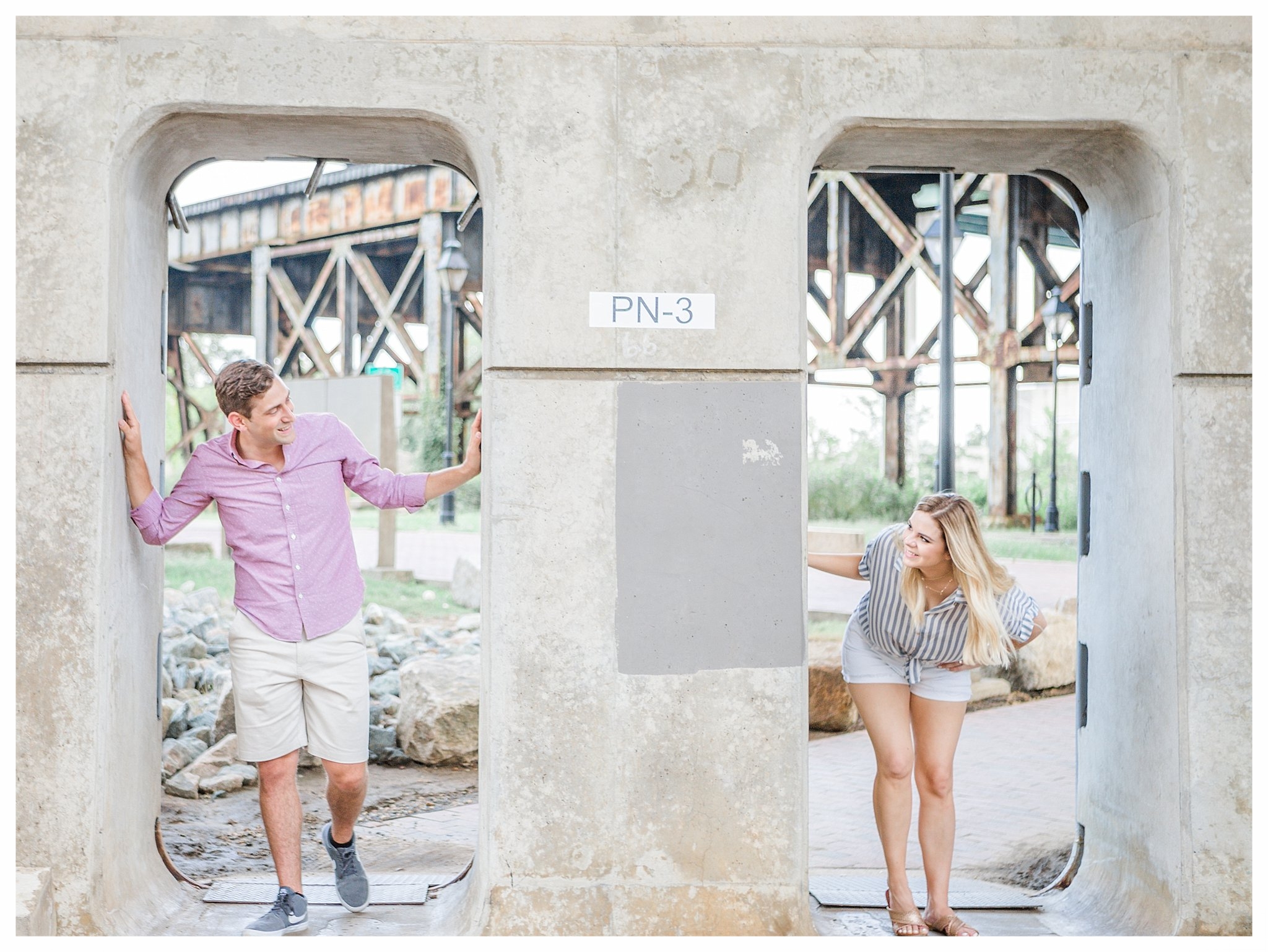 Richmond Engagement Photos - Shockoe Bottom Low Line Park - Katie + Reid