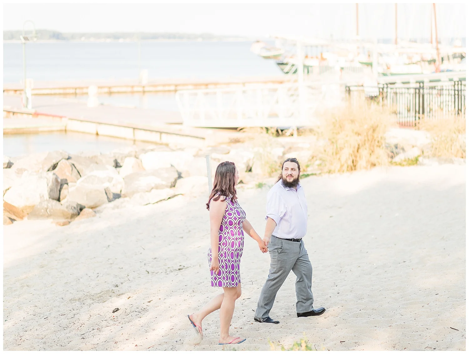 Yorktown Beach Engagement Photos - Sarah + Patrick