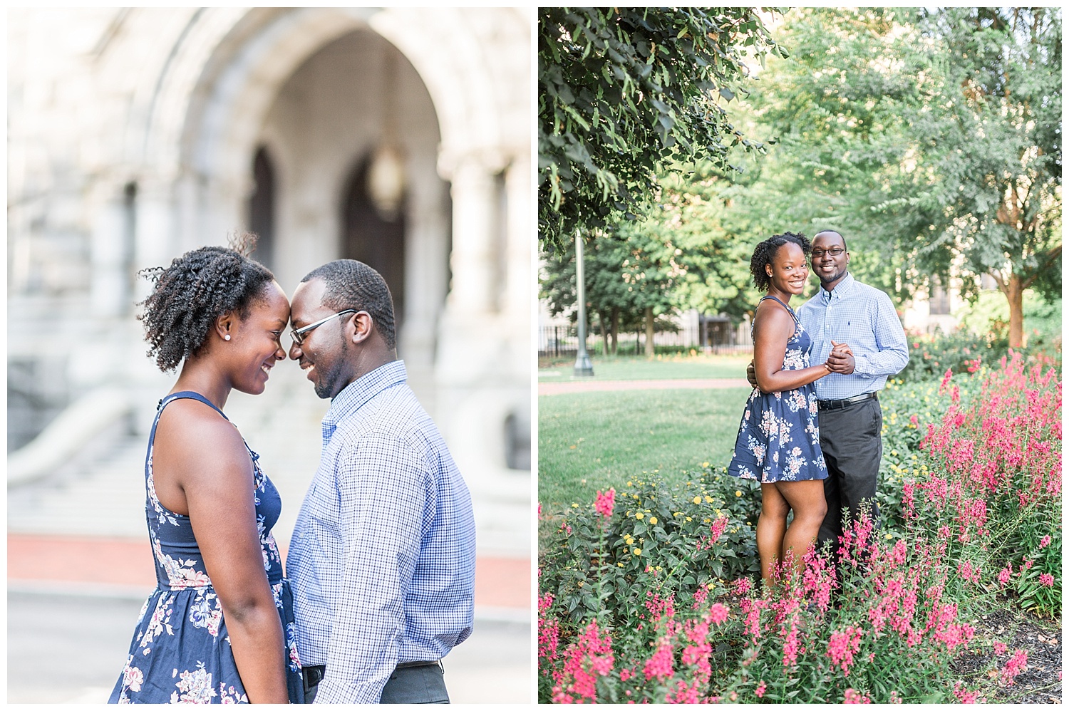 Virginia State Capitol engagement session - Cherise + Jeremy
