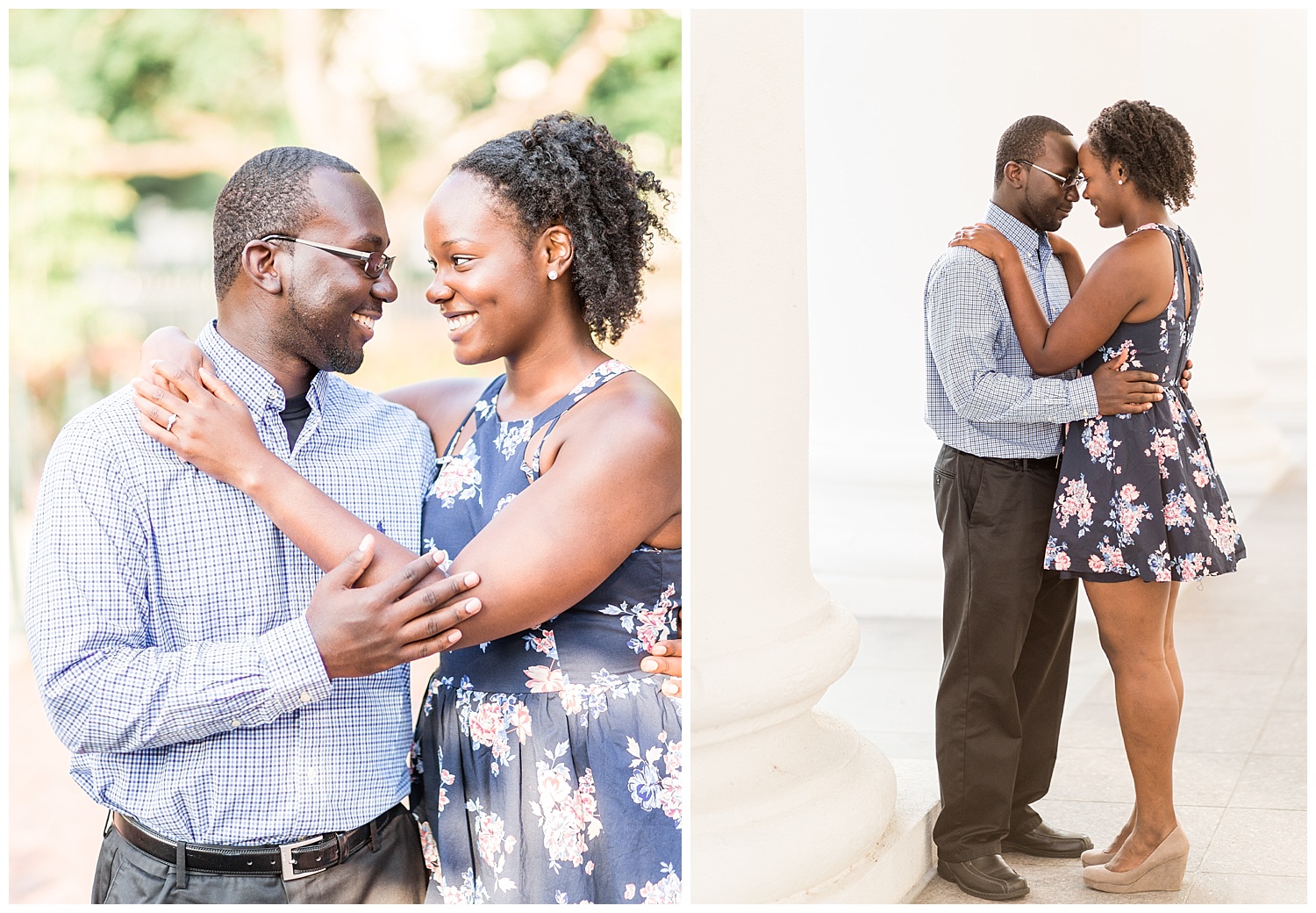 Virginia State Capitol engagement session - Cherise + Jeremy