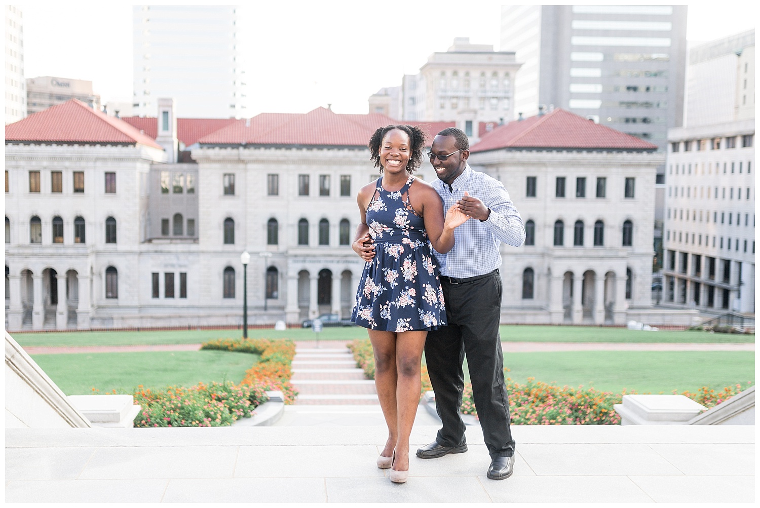 Virginia State Capitol engagement session - Cherise + Jeremy