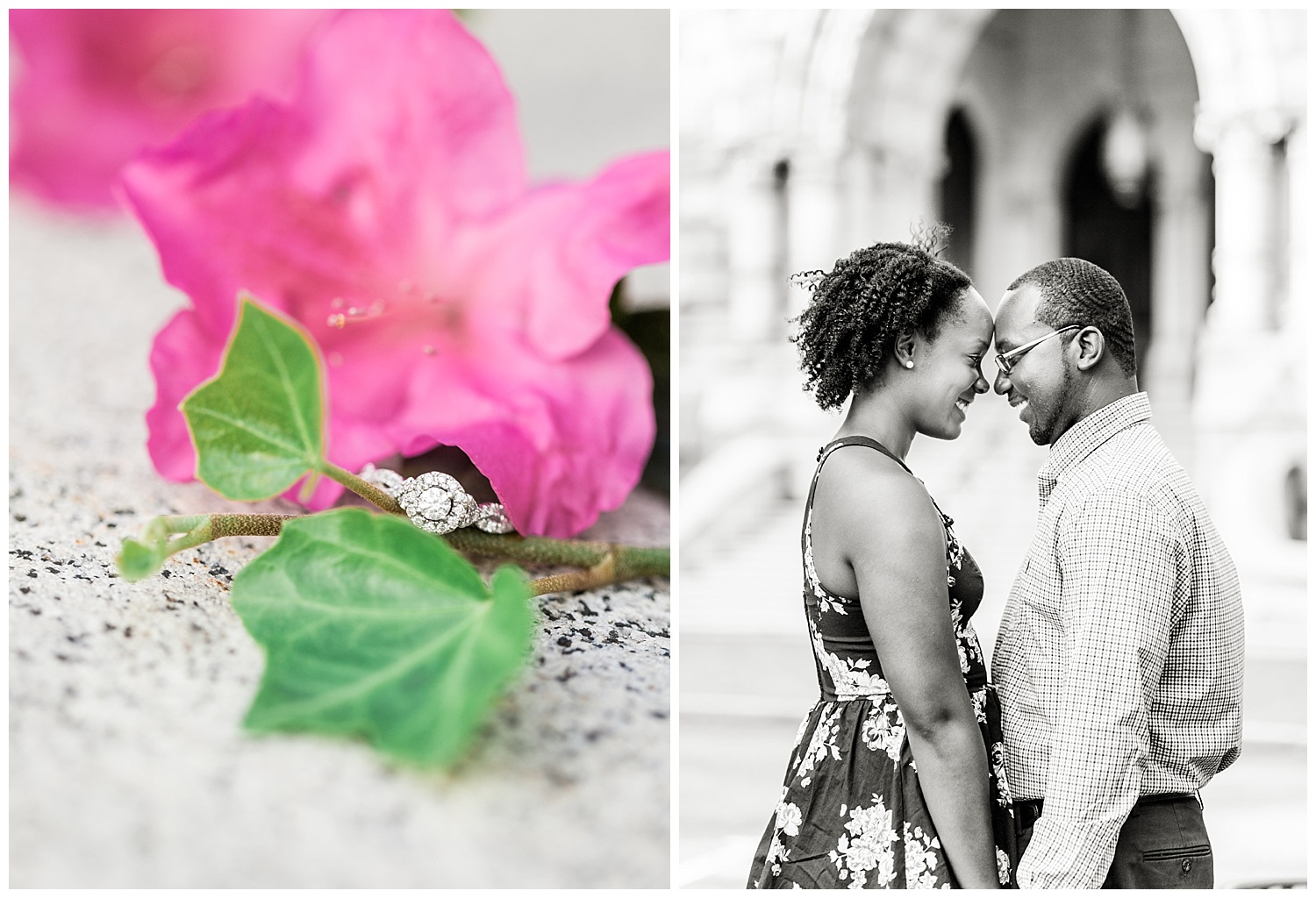 Virginia State Capitol engagement portraits - Cherise + Jeremy
