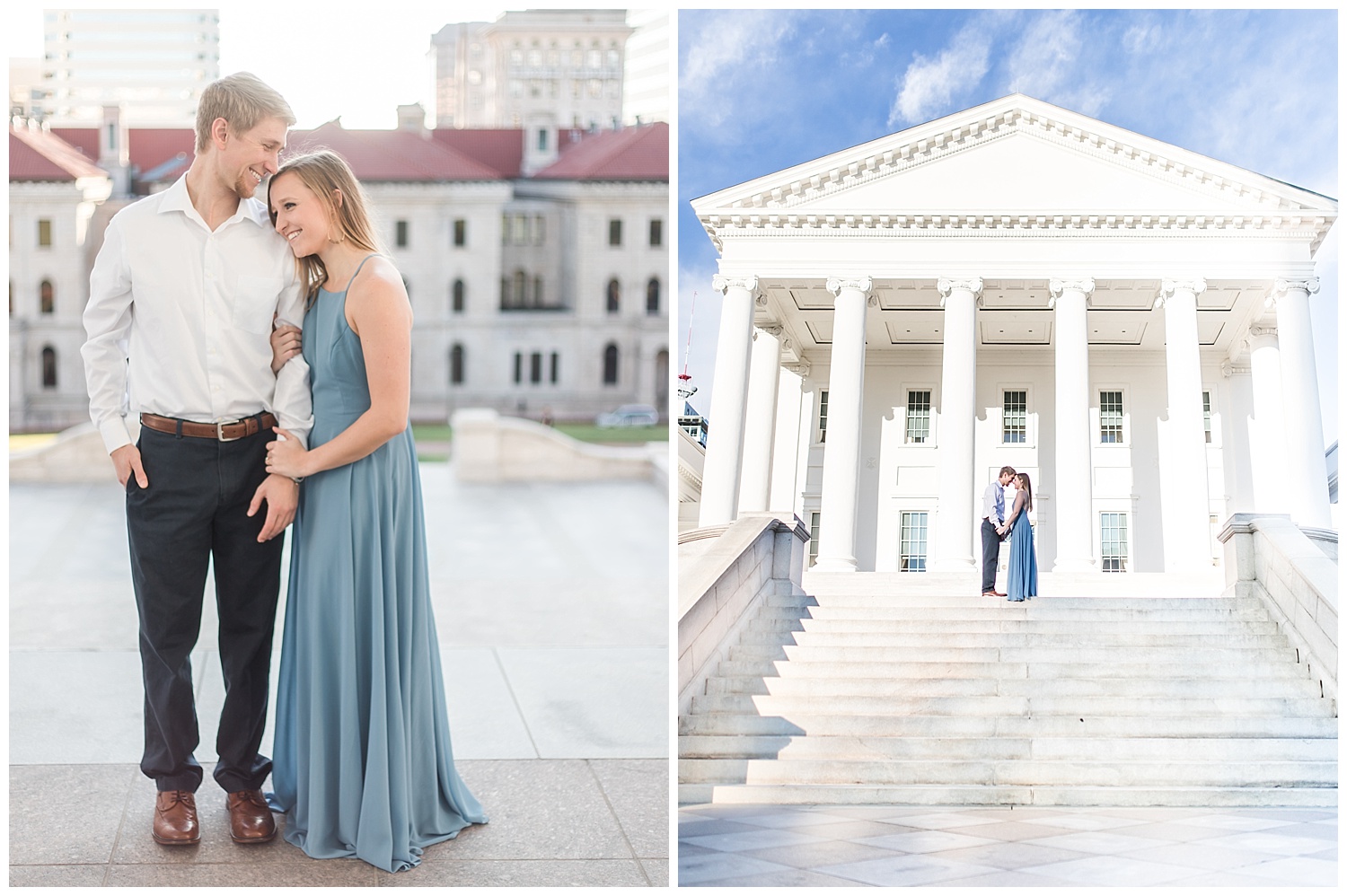 Virginia State Capitol Engagement Session  - Abigail + Greg