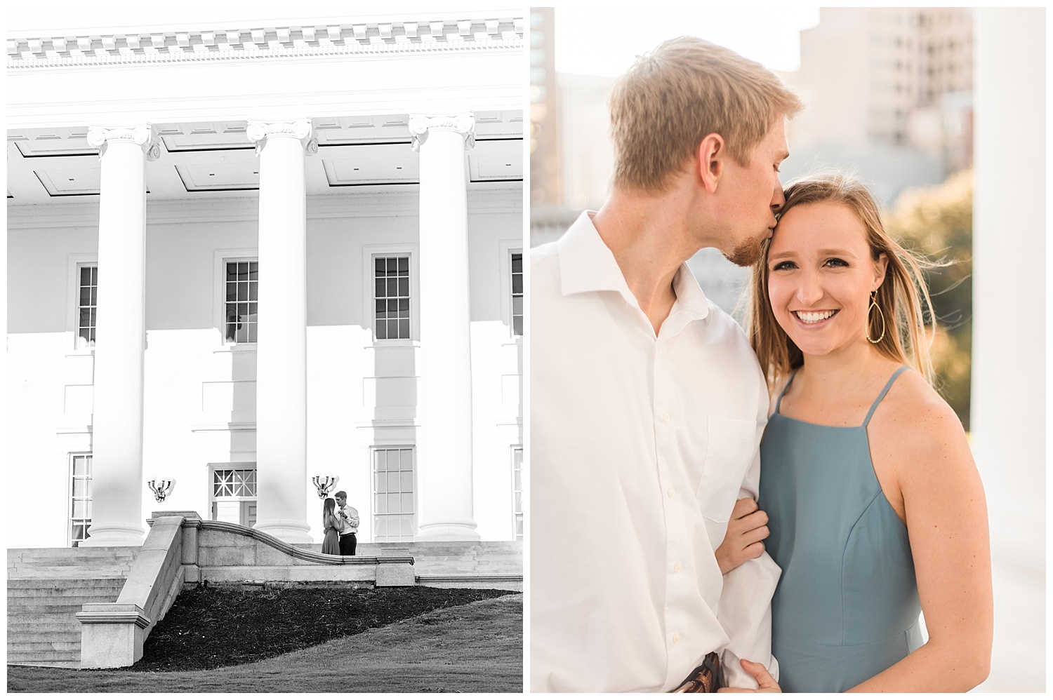 Richmond Virginia Engagement Session at the Capitol - Abigail + Greg