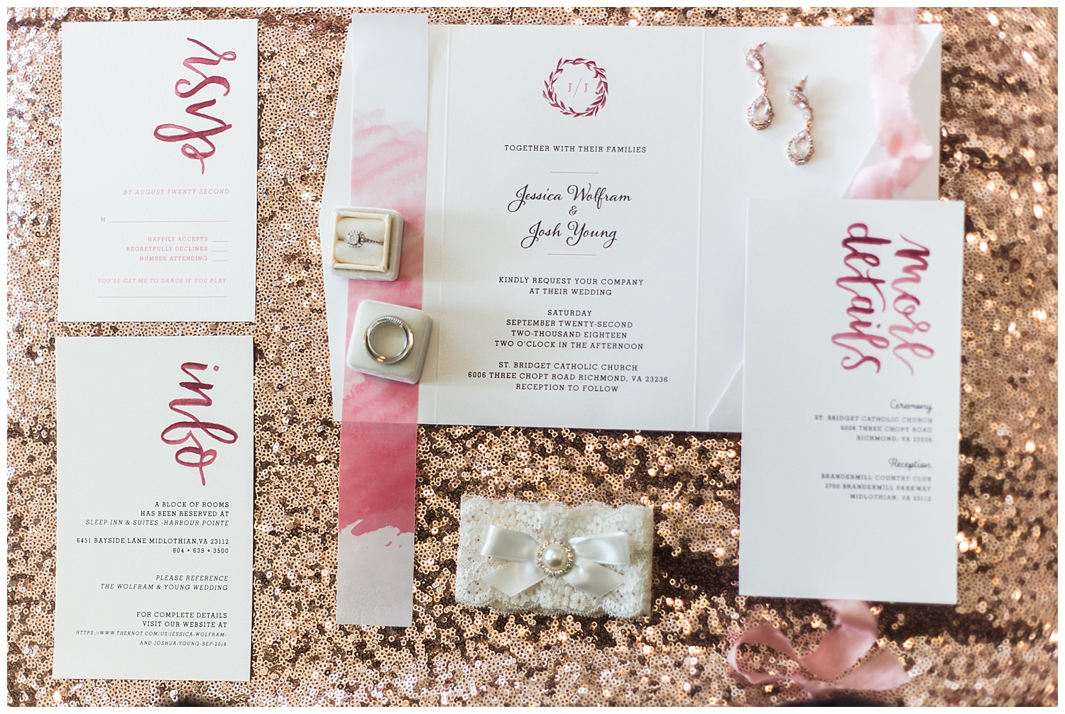 Virginia wedding Photographer - St Bridget's Catholic Church - Jessica + Josh