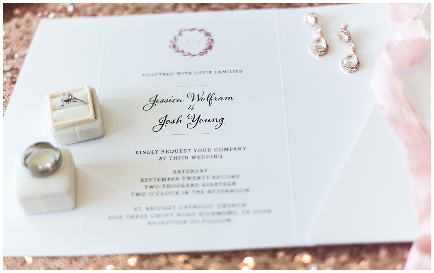 Virginia wedding Photographer - St Bridget's Catholic Church - Jessica + Josh
