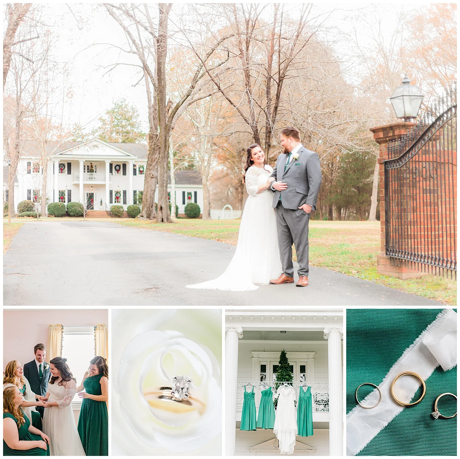 Virginia Cliffe Inn Wedding at Christmastime 