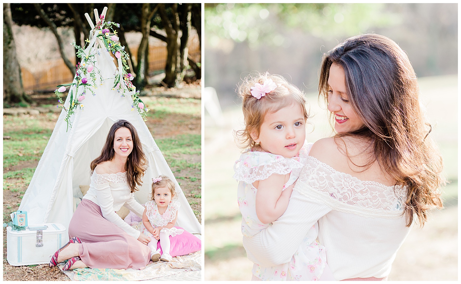 Mommy and Me Teepee Photos - Kids TeePee Portraits