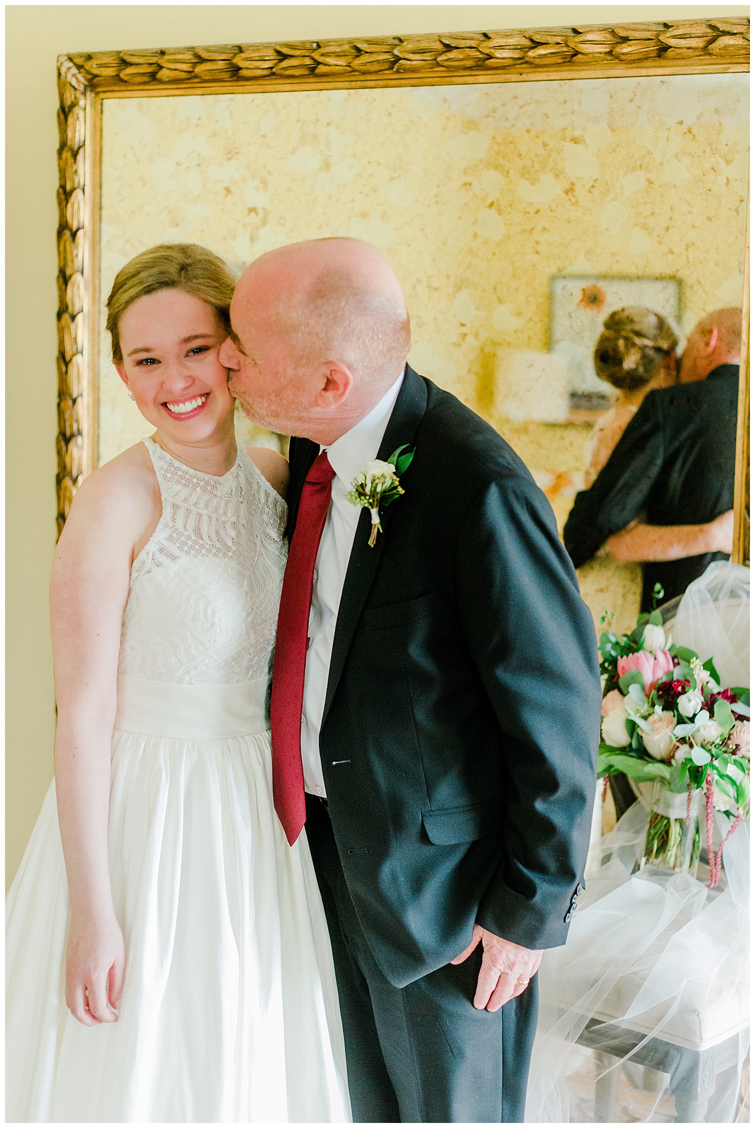 Early Mountain Vineyards Wedding - Father daughter First Look