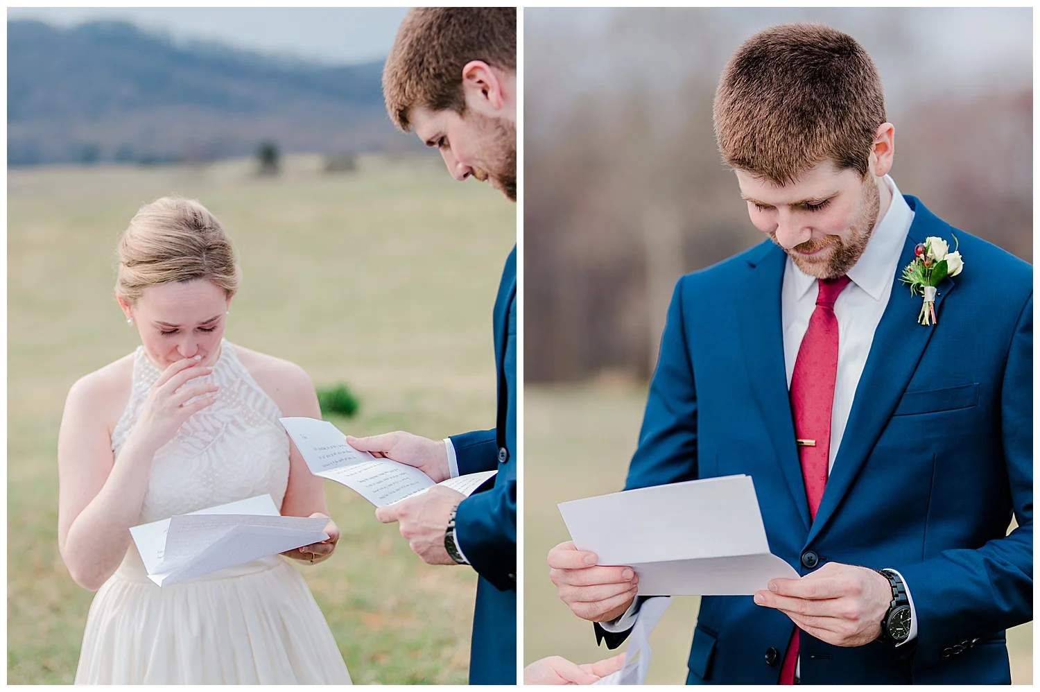 Early Mountain Vineyards Wedding First Look - Charlottesville, VA