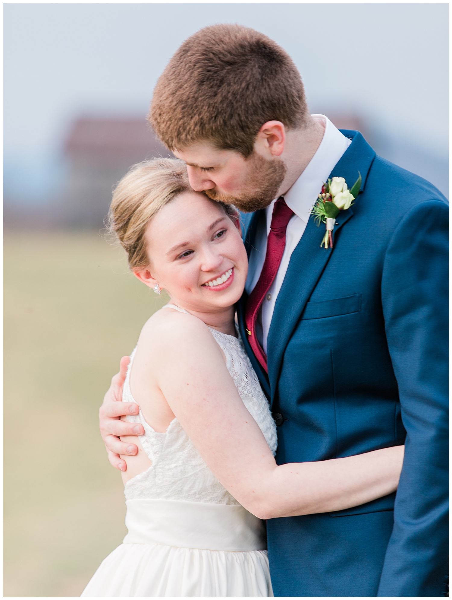 Early Mountain  Vineyards Wedding First Look - Charlottesville, VA