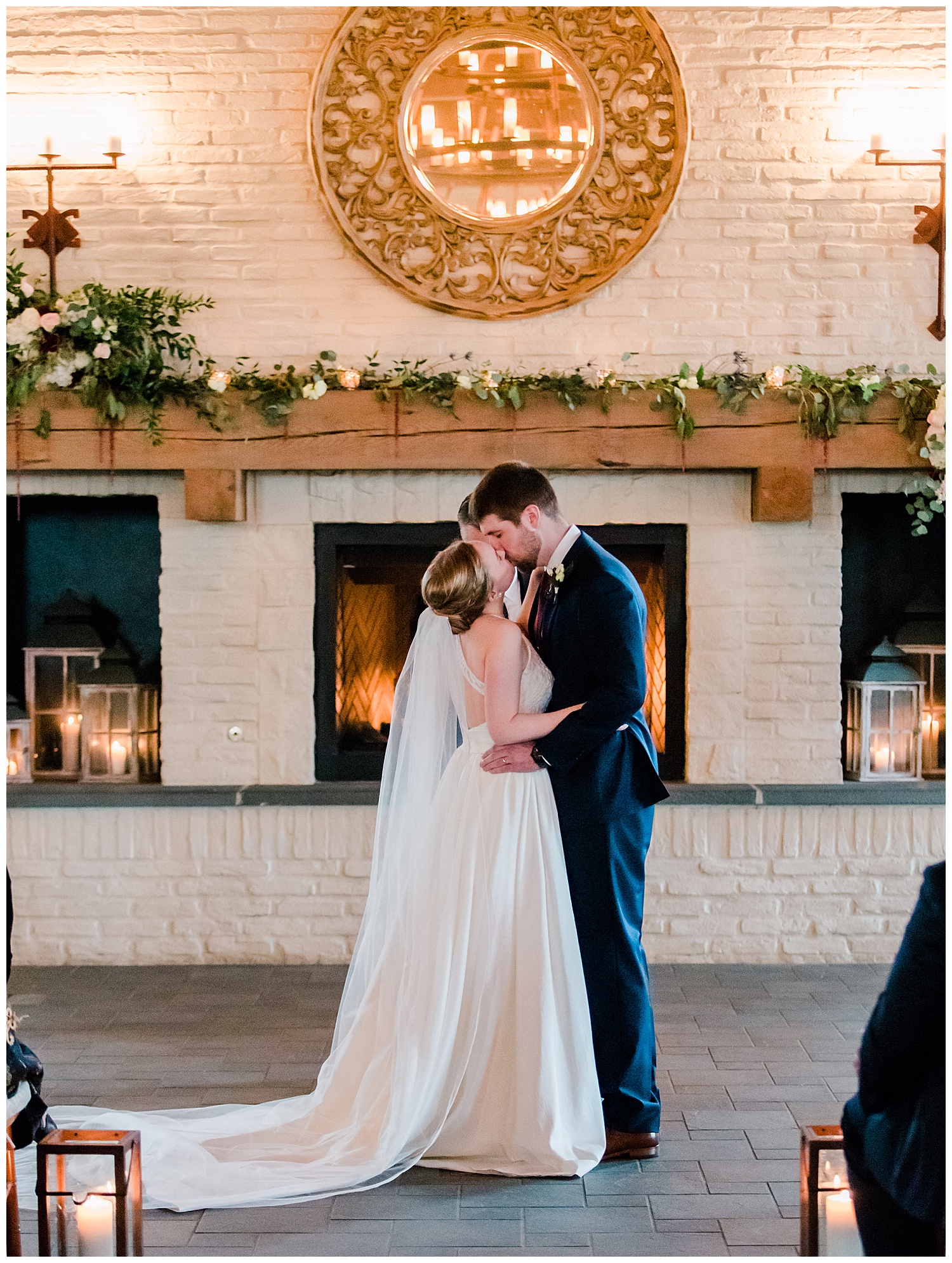 Early Mountain Vineyards Wedding Ceremony - First Kiss