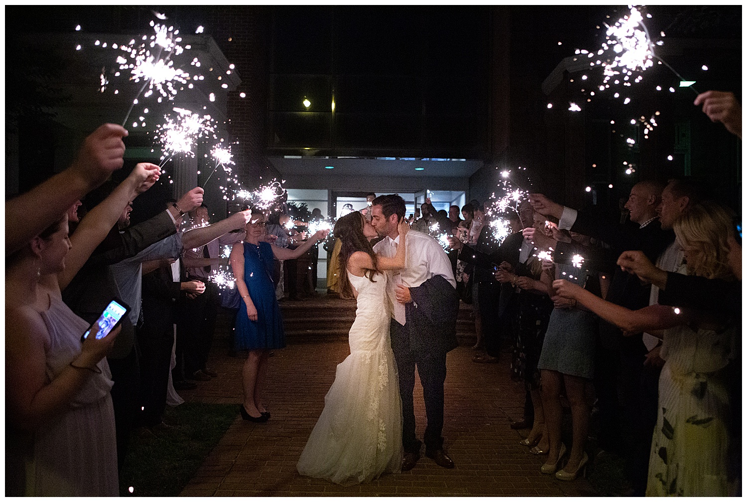 Sparkler Exit | Brownstone Wedding Reception | Richmond Wedding Photographer