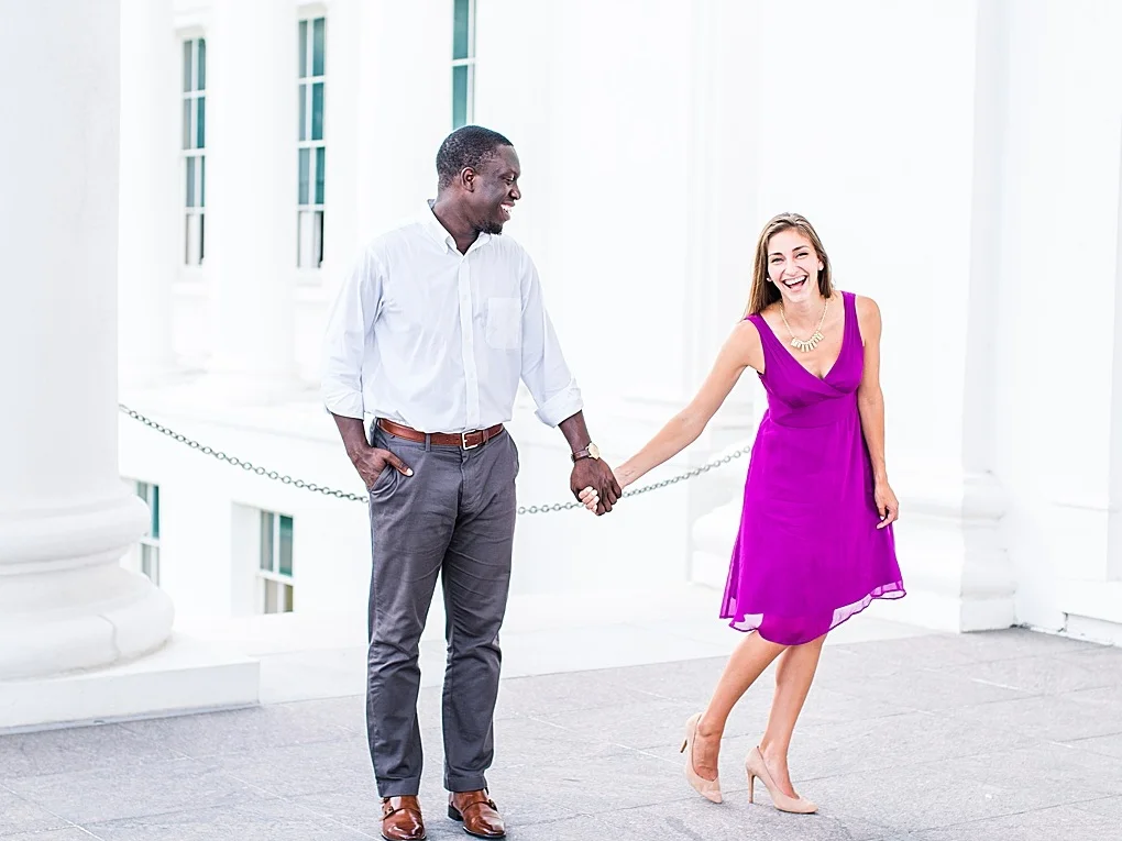Richmond Engagement Photos at The Capitol and Brown's Island