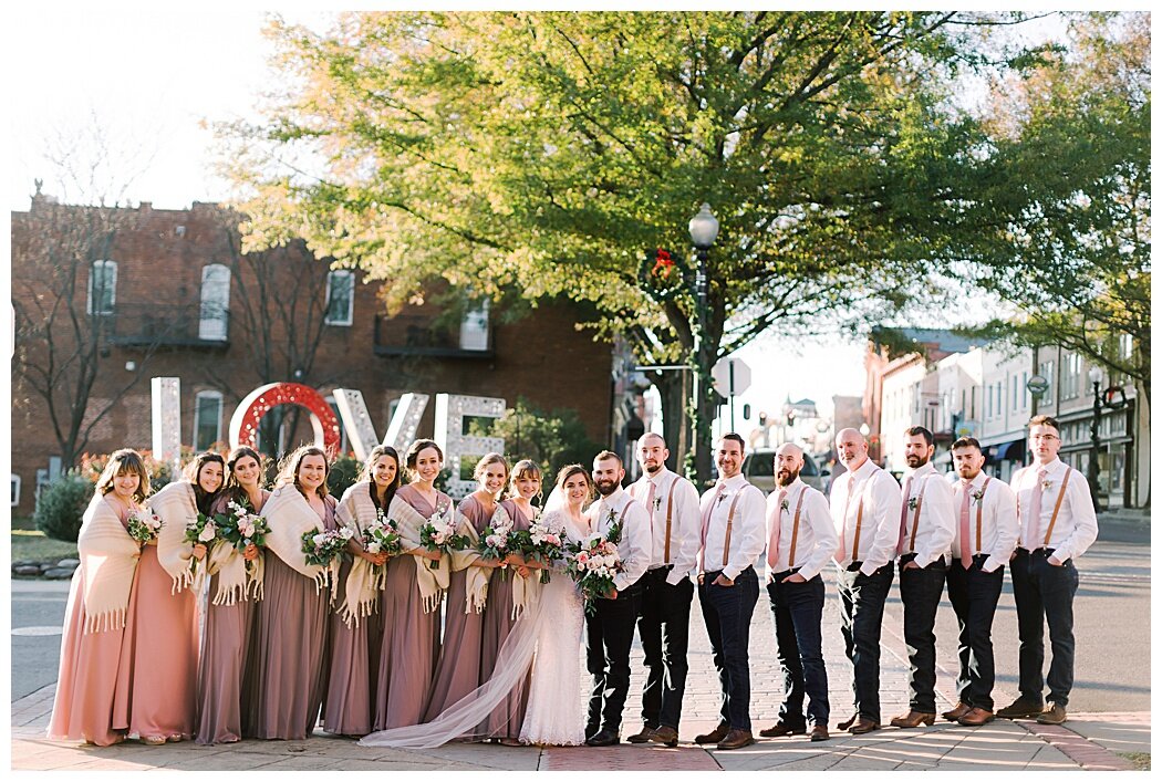 Culpeper Wedding Photographers | Love Sign at the Depot