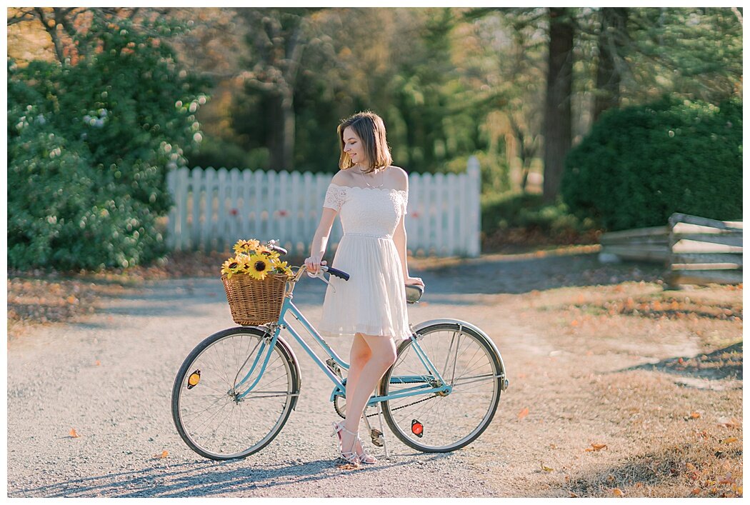 Portrait with Teal Vintage Bike