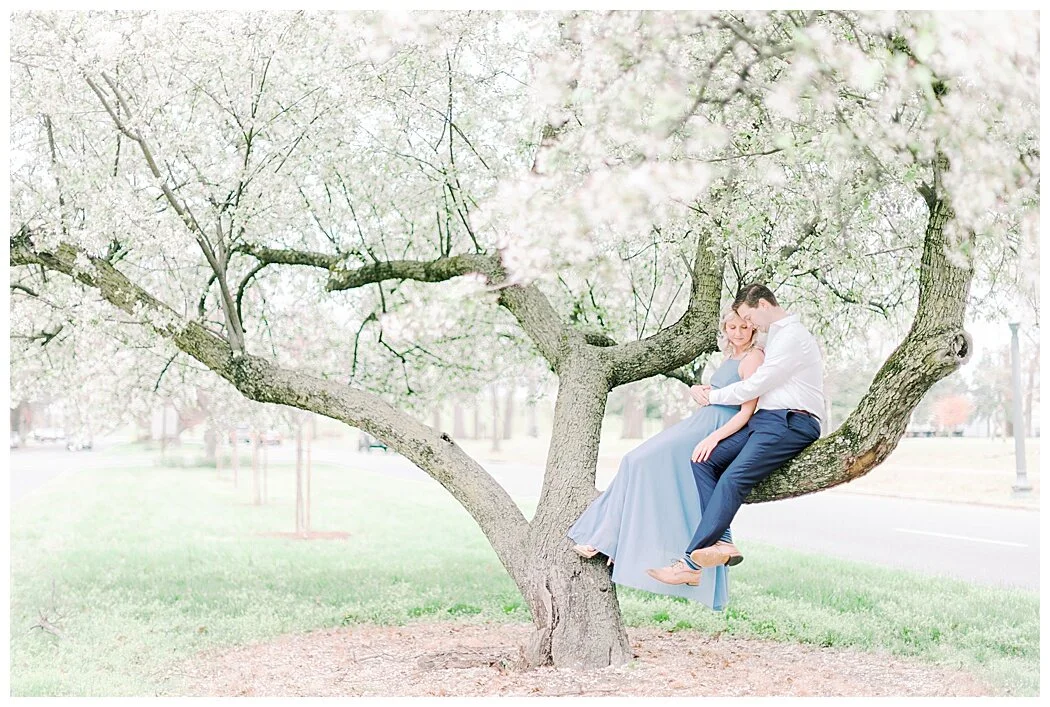 Byrd Park Engagement Photos at Fountain Lake &amp; Dogwood Dell | Richmond Wedding Photographer
