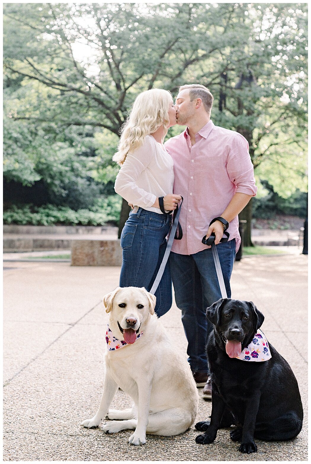 Richmond Engagement photos with dogs