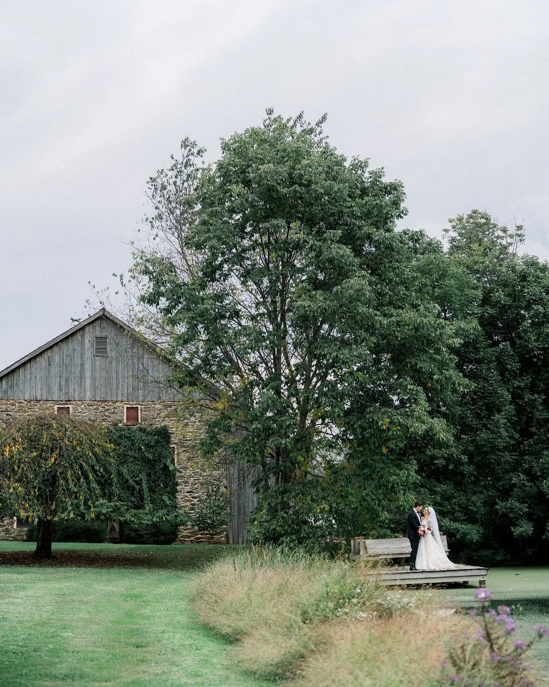 Rachel noticed Peter walking by her desk at the naval architecture firm where they both worked as engineers. And they started dating soon after he worked up the nerve to stop and strike up a conversation.

Cut to their wedding day, and even though it