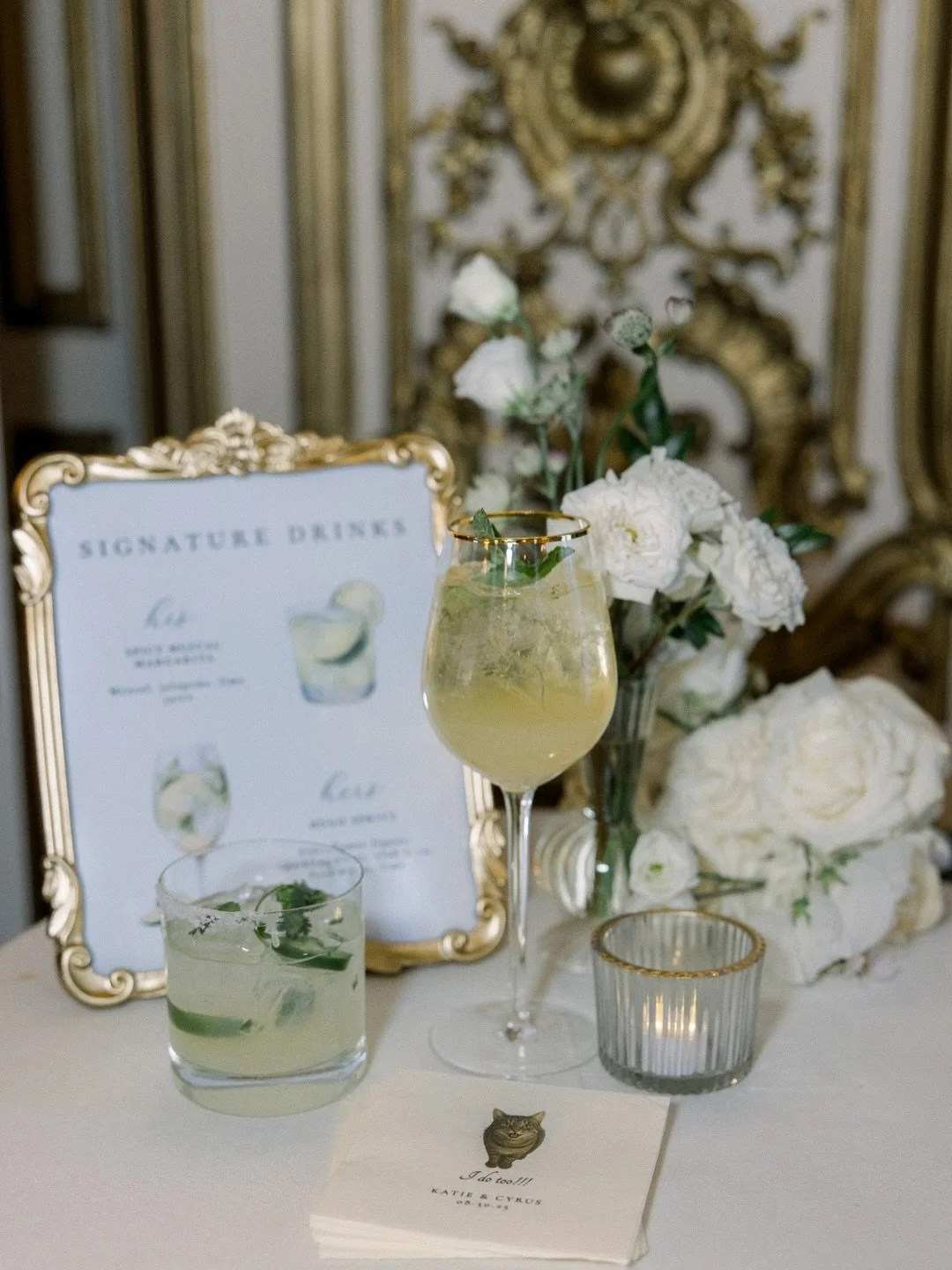 Your signature drink sign, cocktail napkins, matchbox favors, and other wedding signage are just a few ways to include your sweet pets in the wedding day fun! #🐈
⠀⠀⠀⠀⠀⠀⠀⠀⠀
Getting Ready Venue | @dupontcirclehotel
Venue | @thePerryBelmontHouse
Weddin