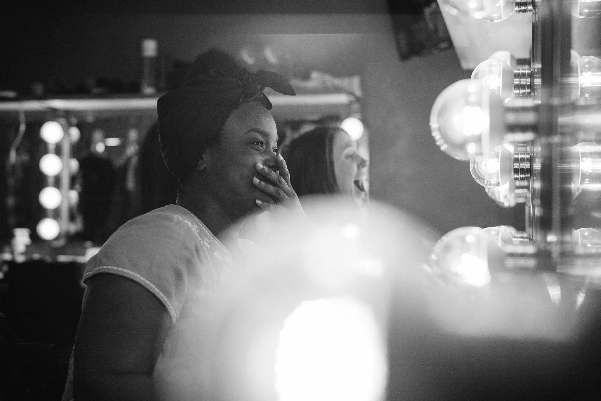 Lori Parquet, backstage at Ars Nova