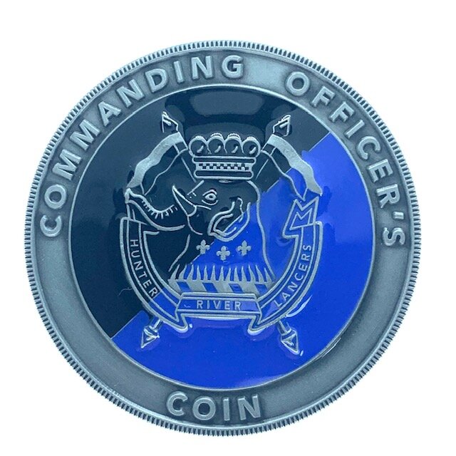 Commanding Officer's Coin 12th/16th Hunter River Lancers for OP BA 19 and COVID 19 - Front