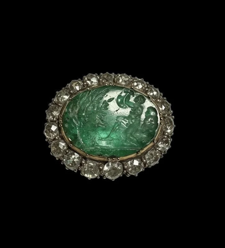 17th century emerald intaglio