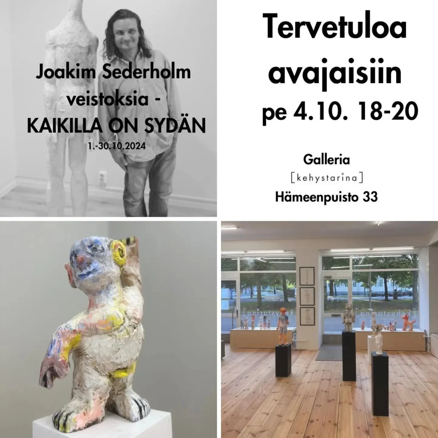 V&auml;lkomna imorgon p&aring; vernissage i Tammerfors.