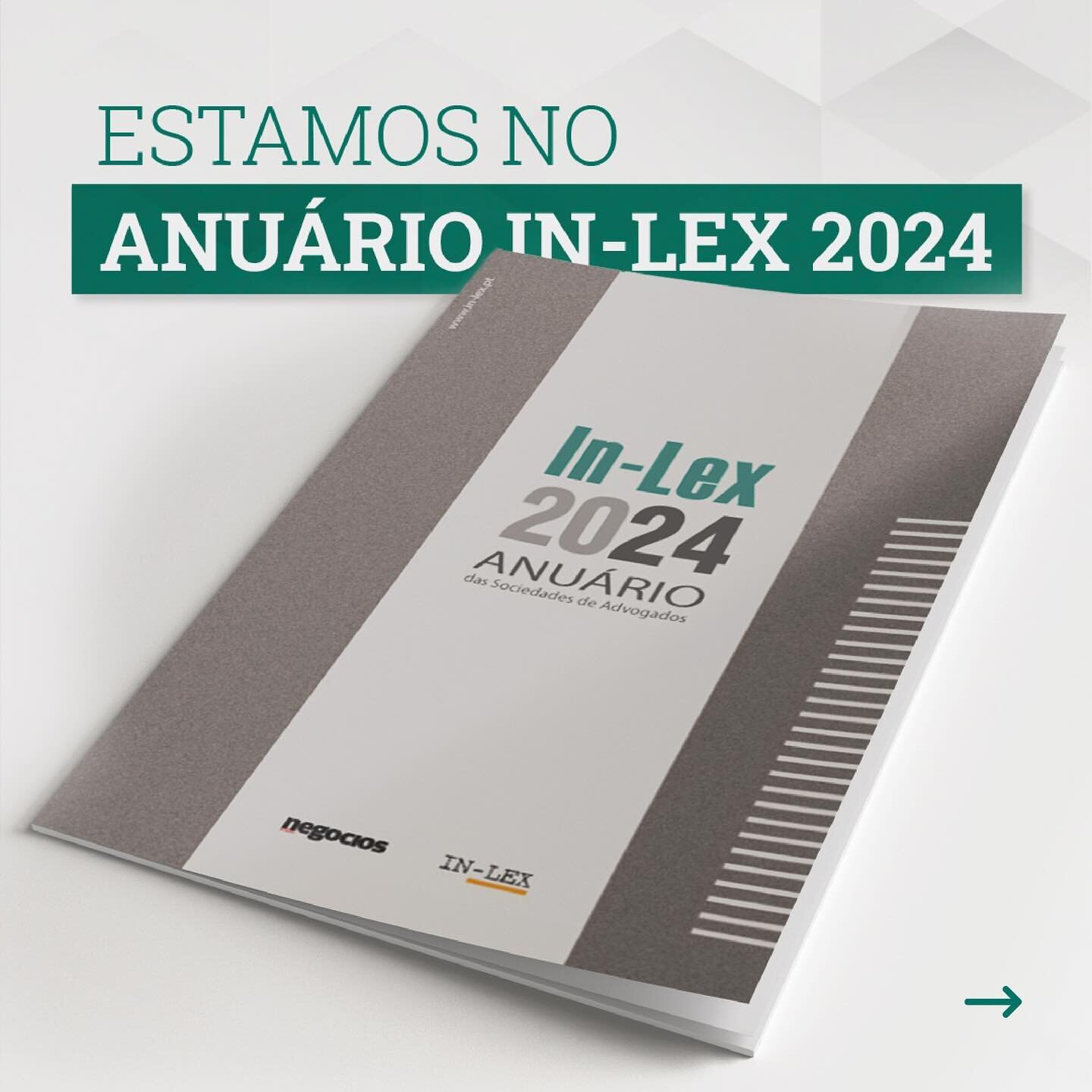 Foi publicado, no dia 14 de mar&ccedil;o de 2024, com o Jornal de Neg&oacute;cio, a 19.&ordf; edi&ccedil;&atilde;o do Anu&aacute;rio In-Lex, o diret&oacute;rio l&iacute;der na pesquisa e divulga&ccedil;&atilde;o do sector das Sociedades de Advogados 