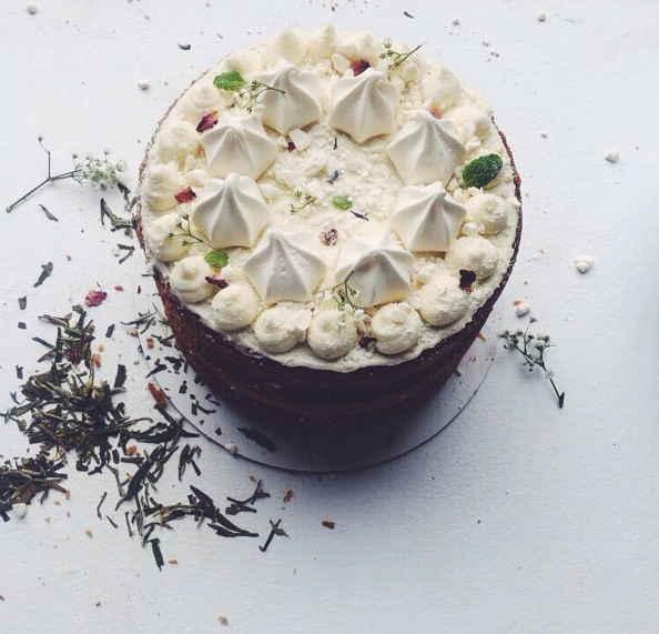 Another of Kate's creations. This one with wholemeal flour and herbal tea garnish