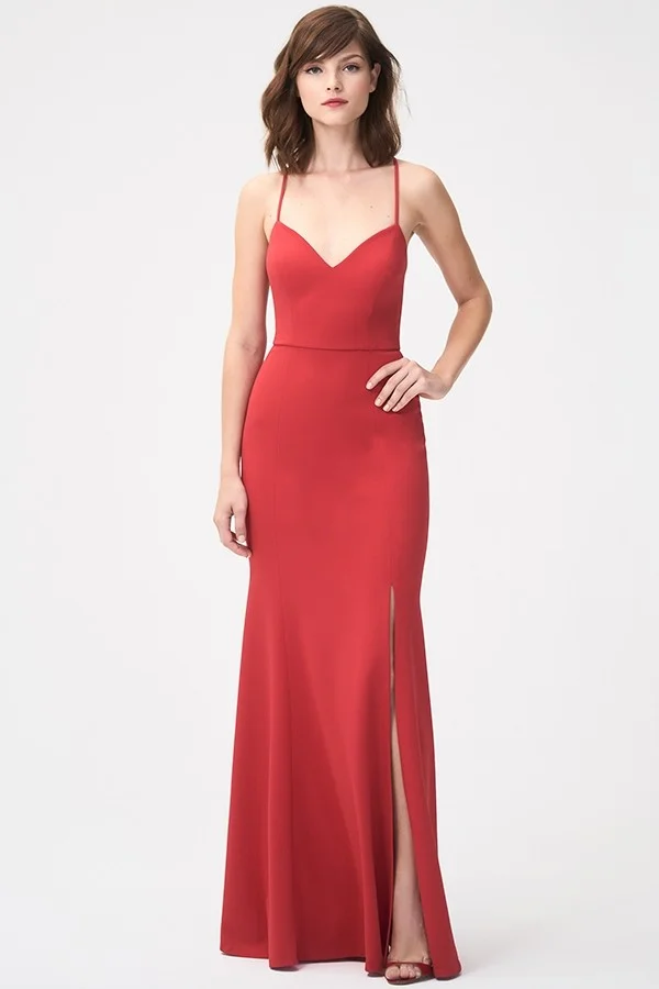 Jenny Yoo Reese Crepe Scarlet