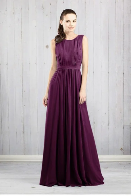 Jenny Yoo Vivienne 1381 Luxe Chiffon Prussian Violet
