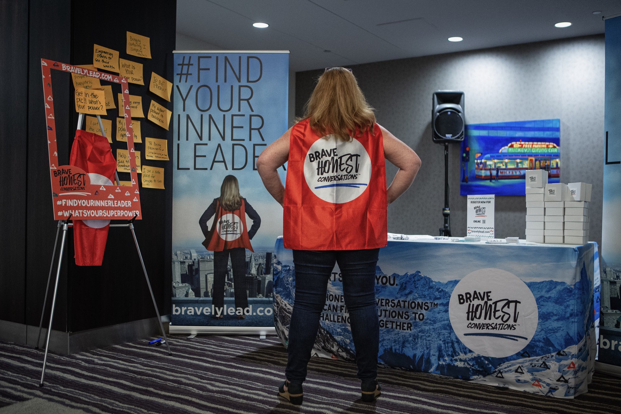 Me, wearing my super hero cape, stepping into my super powers that allow me to have brave, honest conversations.